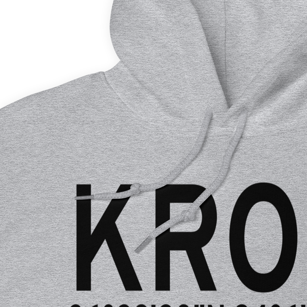 Rogers Municipal Airport-Carter Field (KROG) ICAO Hoodie Sweatshirt 