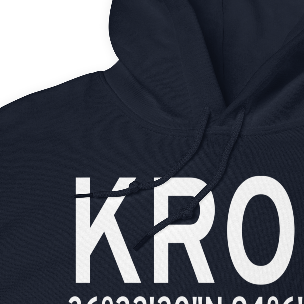 Rogers Municipal Airport-Carter Field (KROG) ICAO Hoodie Sweatshirt 