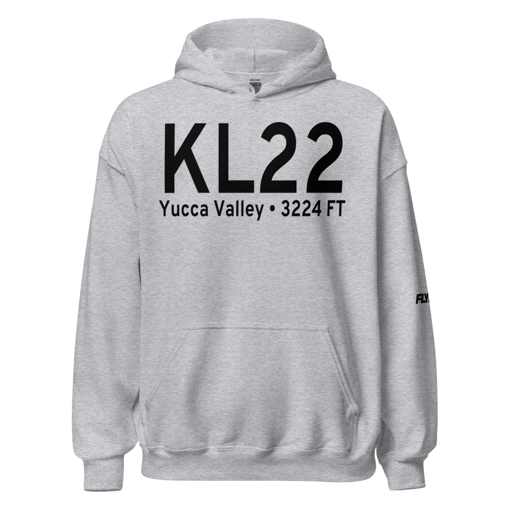 Yucca Valley Airport (KL22) ICAO Hoodie Sweatshirt 