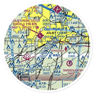 Empress River Casino Heliport (I01) VFR Sectional Sticker (20 mile)