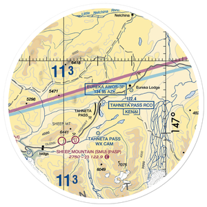 Tahneta Pass Airport (HNE) VFR Sectional Sticker (30 mile)
