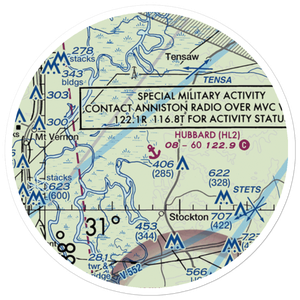 Hubbard Landing Seaplane Base (HL2) VFR Sectional Sticker (20 mile)