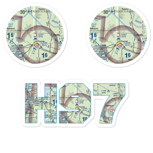 Pawnee Municipal Airport (H97) VFR Sectional Sticker Pack