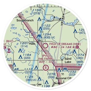 Field of Dreams Airport (H80) VFR Sectional Sticker (20 mile)
