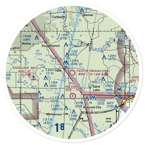 Field of Dreams Airport (H80) VFR Sectional Sticker (30 mile)