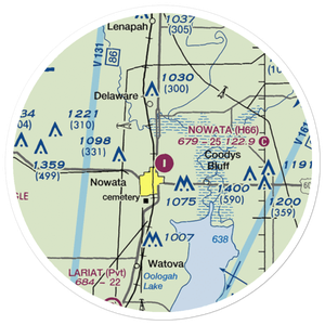 Nowata Municipal Airport (H66) VFR Sectional Sticker (20 mile)