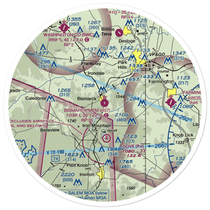 Bismarck Memorial Airport (H57) VFR Sectional Sticker (30 mile)