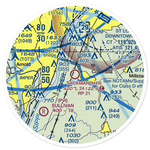Sackman Field (H49) VFR Sectional Sticker (20 mile)