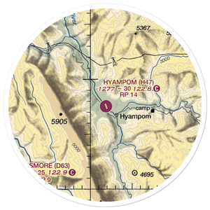 Hyampom Airport (H47) VFR Sectional Sticker (20 mile)