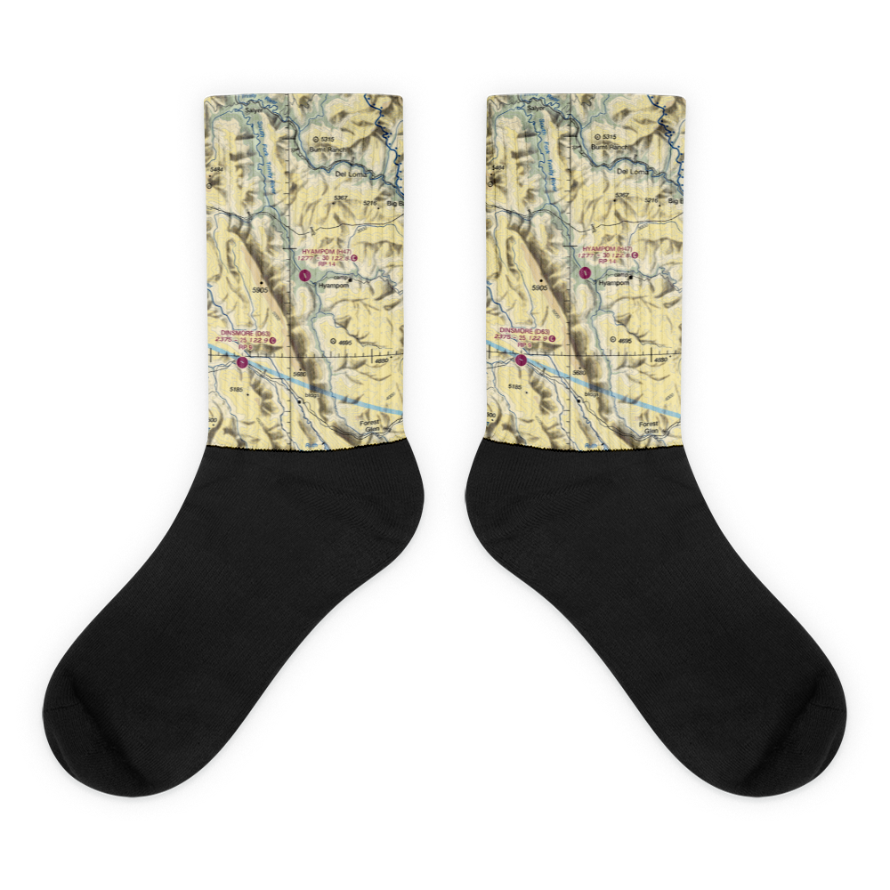 Hyampom Airport (H47) VFR Sectional Socks 