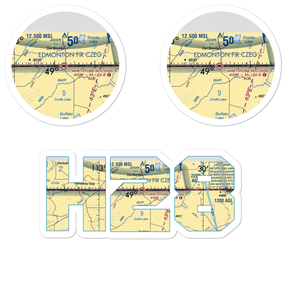 Whetstone International Airport (H28) VFR Sectional Sticker Pack 