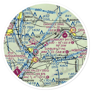 Sunbury Seaplane Base (H11) VFR Sectional Sticker (20 mile)