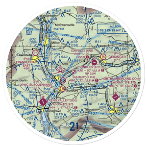 Sunbury Seaplane Base (H11) VFR Sectional Sticker (30 mile)