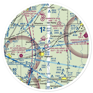 Highland-Winet Airport (H07) VFR Sectional Sticker (30 mile)