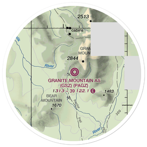 Granite Mountain Air Station (GSZ) VFR Sectional Sticker (20 mile)