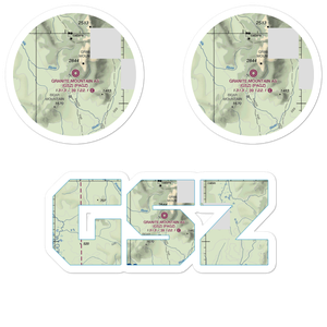 Granite Mountain Air Station (GSZ) VFR Sectional Sticker Pack