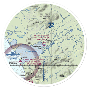 Goodnews Airport (GNU) VFR Sectional Sticker (30 mile)