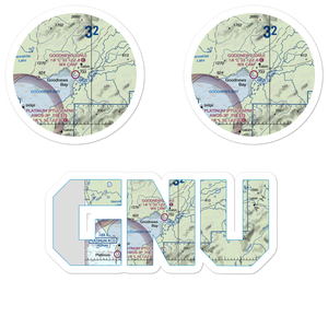 Goodnews Airport (GNU) VFR Sectional Sticker Pack