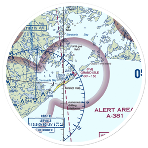 Grand Isle Seaplane Base (GNI) VFR Sectional Sticker (30 mile)