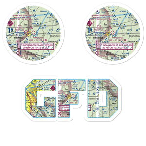 Pope Field (GFD) VFR Sectional Sticker Pack