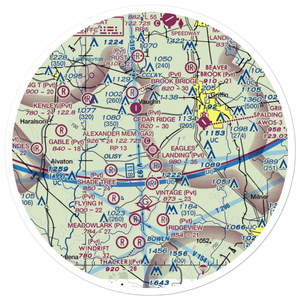 Alexander Memorial Airport (GA2) VFR Sectional Sticker (30 mile)