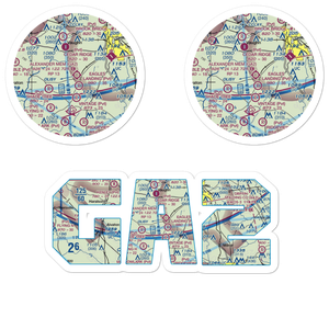 Alexander Memorial Airport (GA2) VFR Sectional Sticker Pack