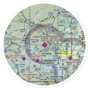 Branson West Airport (FWB) VFR Sectional Sticker (30 mile)