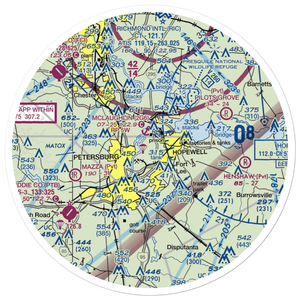 Fort Lee Army Airfield (FLE) VFR Sectional Sticker (30 mile)