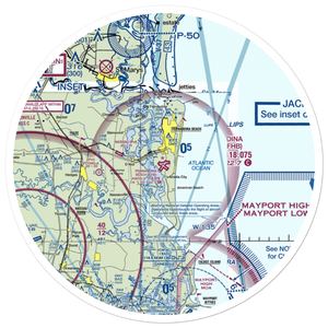 Fernandina Beach Muni Airport (FHB) VFR Sectional Sticker (30 mile)