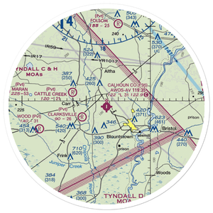 Calhoun County Airport (F95) VFR Sectional Sticker (30 mile)