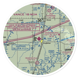 Kingfisher Airport (F92) VFR Sectional Sticker (30 mile)
