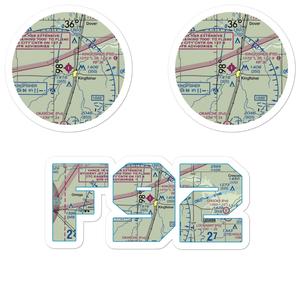Kingfisher Airport (F92) VFR Sectional Sticker Pack