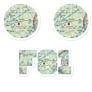 Okemah Flying Field (F81) VFR Sectional Sticker Pack