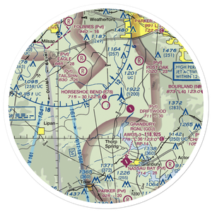 Horseshoe Bend Airport (F78) VFR Sectional Sticker (30 mile)