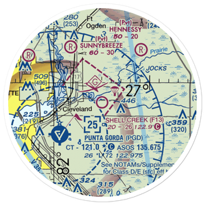 Shell Creek Airpark (F13) VFR Sectional Sticker (20 mile)