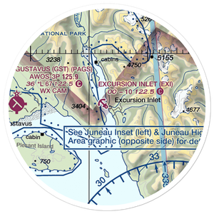 Excursion Inlet Seaplane Base (EXI) VFR Sectional Sticker (20 mile)