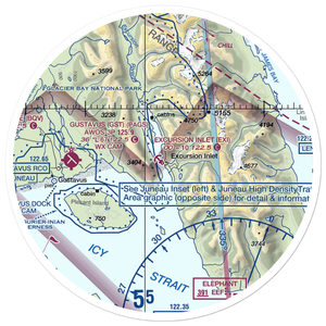 Excursion Inlet Seaplane Base (EXI) VFR Sectional Sticker (30 mile)