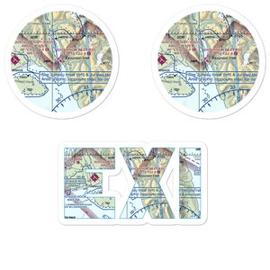 Excursion Inlet Seaplane Base (EXI) VFR Sectional Sticker Pack