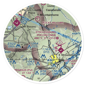 Birchwood-Pocono Airport (ESP) VFR Sectional Sticker (20 mile)
