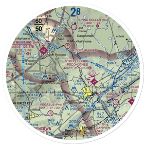 Birchwood-Pocono Airport (ESP) VFR Sectional Sticker (30 mile)