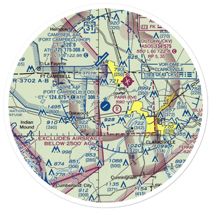 Sabre Army (Fort Campbell) Heliport (EOD) VFR Sectional Sticker (30 mile)