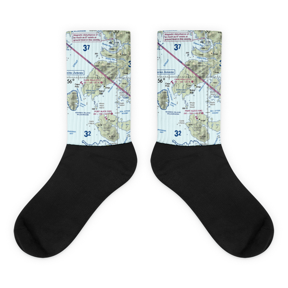 Edna Bay Seaplane Base (EDA) VFR Sectional Socks 