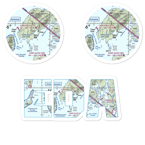 Edna Bay Seaplane Base (EDA) VFR Sectional Sticker Pack