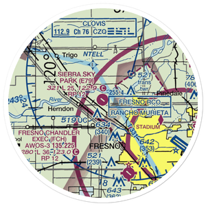 Sierra Sky Park Airport (E79) VFR Sectional Sticker (20 mile)