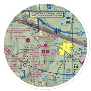 Estrella Sailport Gliderport (E68) VFR Sectional Sticker (30 mile)