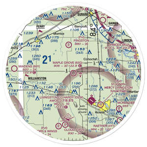 Maple Grove Heliport (E66) VFR Sectional Sticker (30 mile)