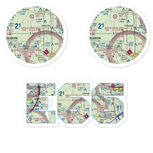 Maple Grove Heliport (E66) VFR Sectional Sticker Pack