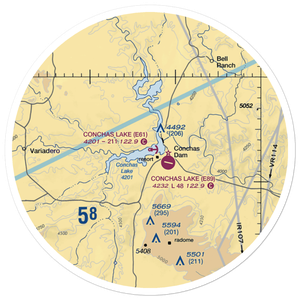 Conchas Lake Seaplane Base (E61) VFR Sectional Sticker (30 mile)