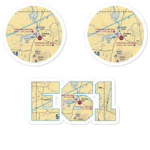Conchas Lake Seaplane Base (E61) VFR Sectional Sticker Pack