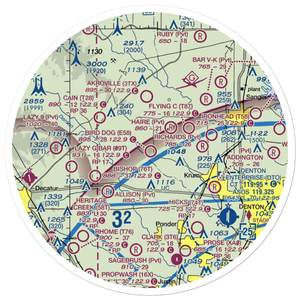 Bird Dog Airfield (E58) VFR Sectional Sticker (30 mile)